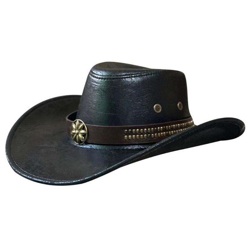 Shopping Traveling Supplies Western Rivet Cowboy Hat Girl Costume Cosplay Cap Household Decoration for Home Festival