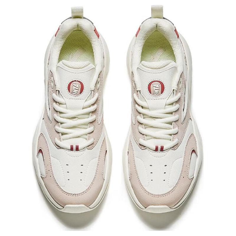 Anta ACE Anti-Slip Wear-Resistant Low-Top Chunky Sneakers Women's Ivory White Lotus Grey Stardust Red Sneakers