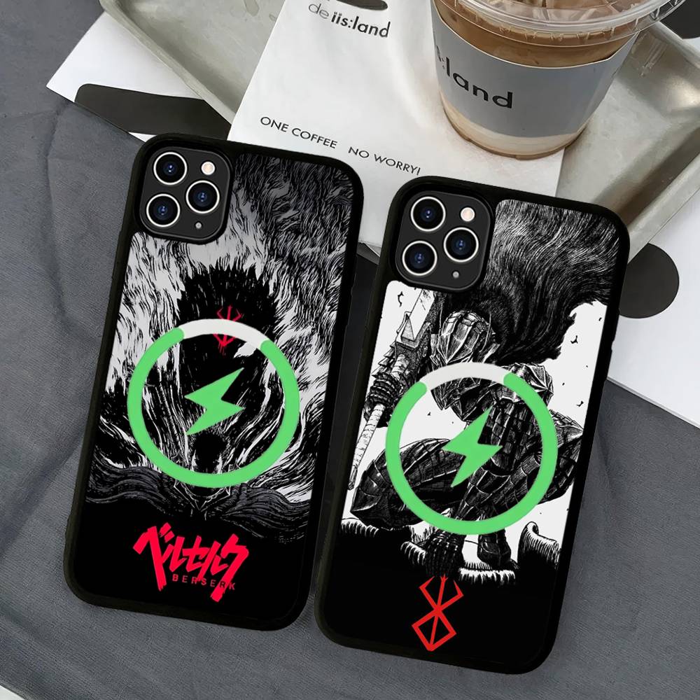 Berserk Guts Gorące Etui na Telefon Anime Dla iPhone 13 14 15 11 12 16 17 Pro Max Plus Dla Magsafe Magnetyczna Obudowa