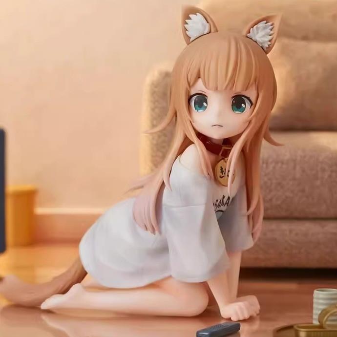 My Cat Is A Cute Girl Collectible Cat Figure For Desk Decor Gift