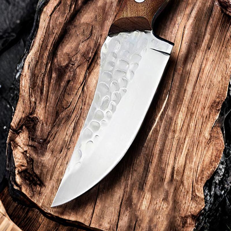 Forged Kitchen Knife Full Tang Chef Meat Cleaver Boning Knife Barbecue Steak Knife Utility Knife Tools with Wood Handle