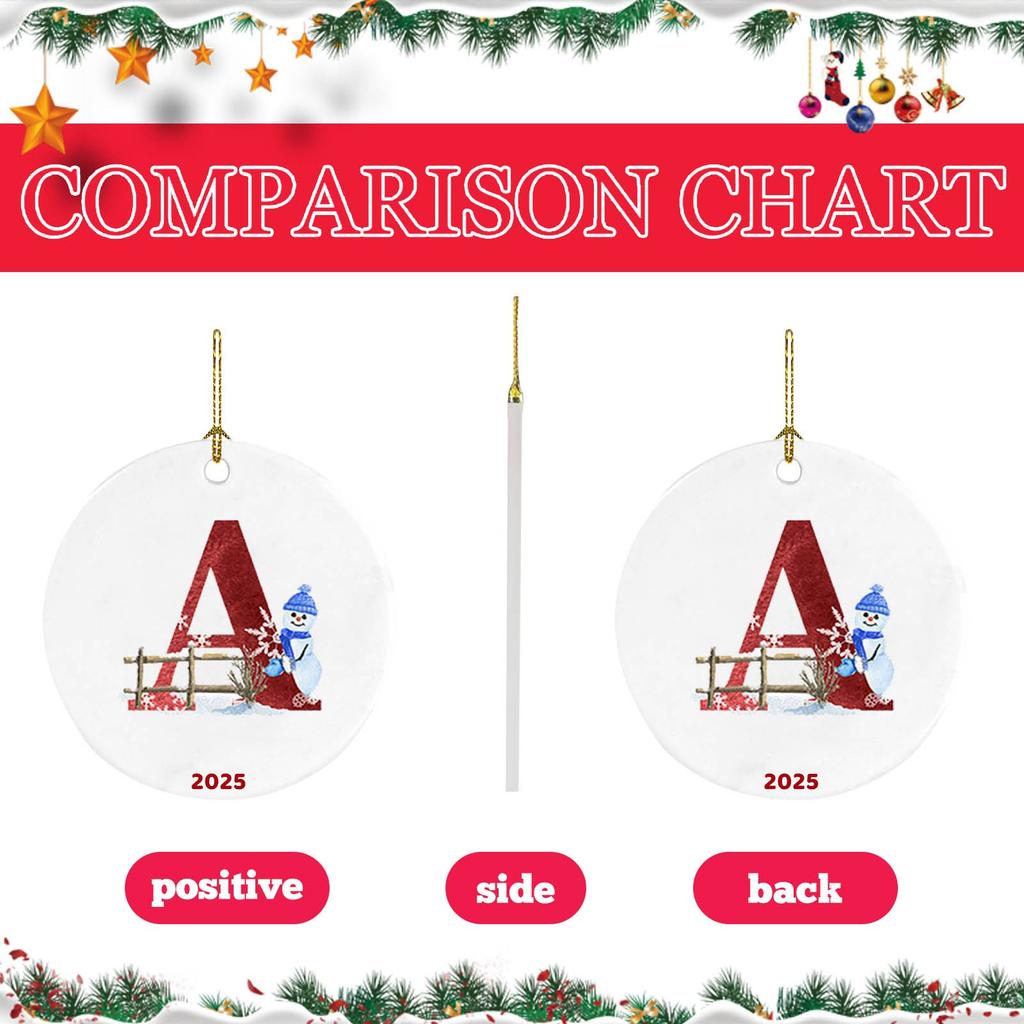 26 Letters Santa Christmas Pendant Acrylic Car Pendant Christmas Tree Decoration