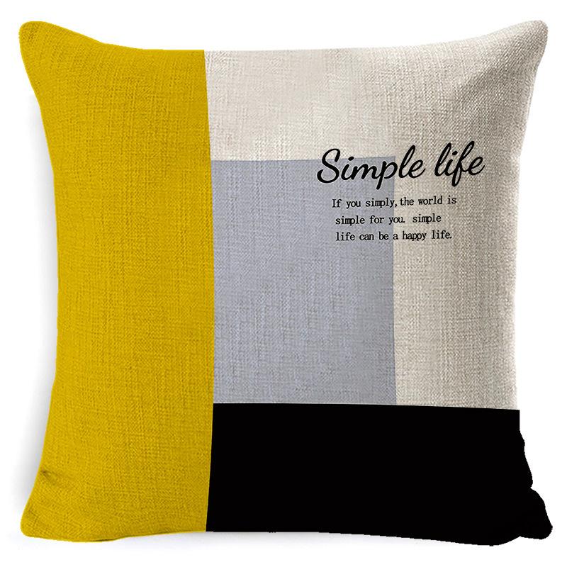 Nordic Plaid Cushion Cover Super Soft Peach Skin Home Sofa Cushion Pillow New Pillow Cover
