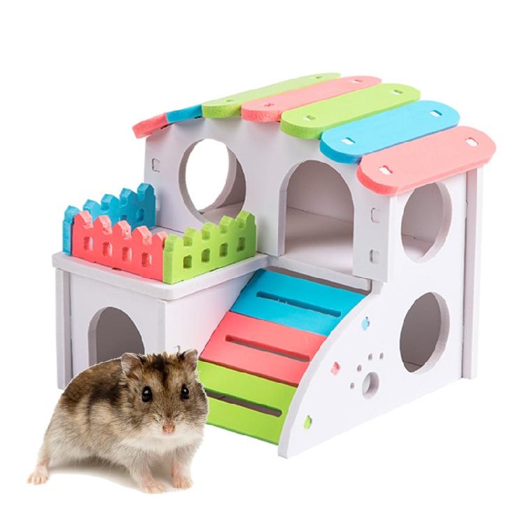 Small Pets Hideout Hamster Villa Plastic House for Chinchillas Guinea Pigs
