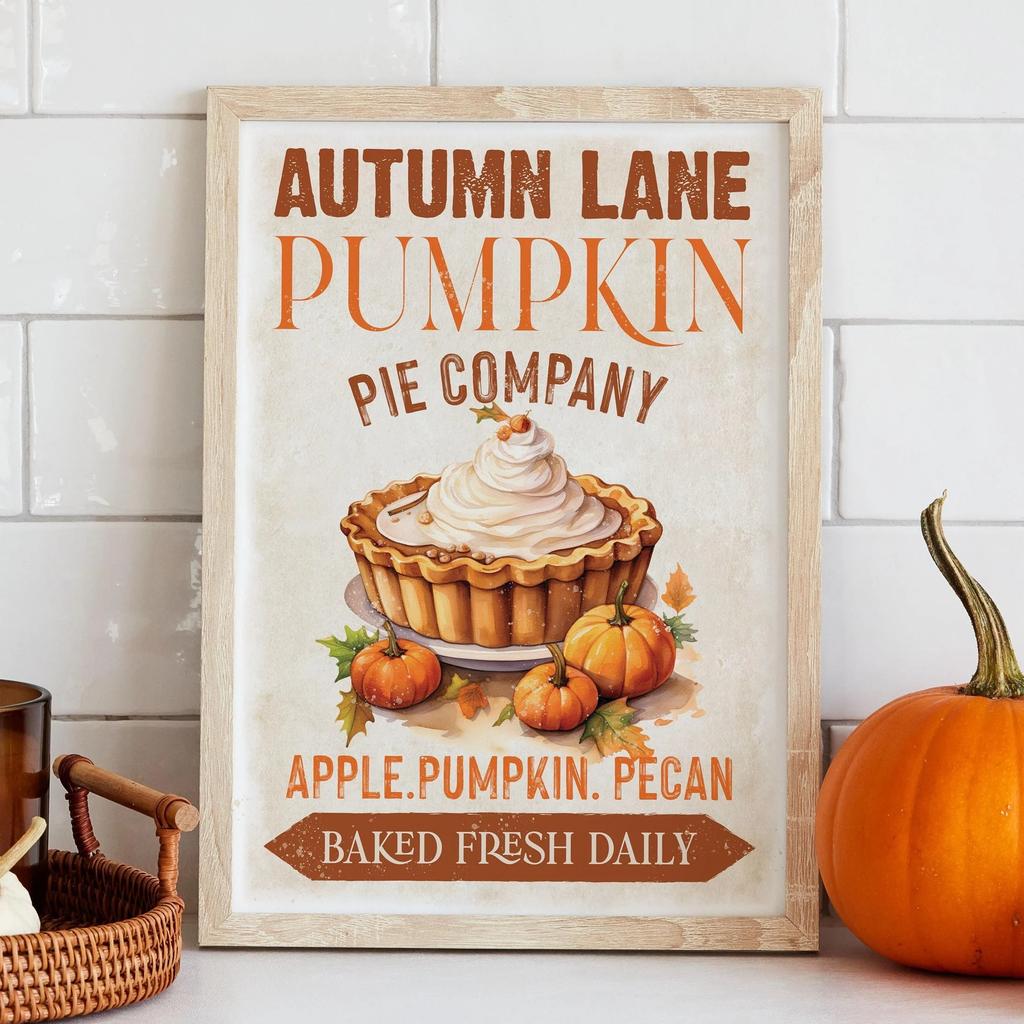 1pc Pumpkin Spice poster, Autumn poster, autumn decoration, Pumpkin, Autumn, Farm Fresh Pumpkins, autumn decoration poster,