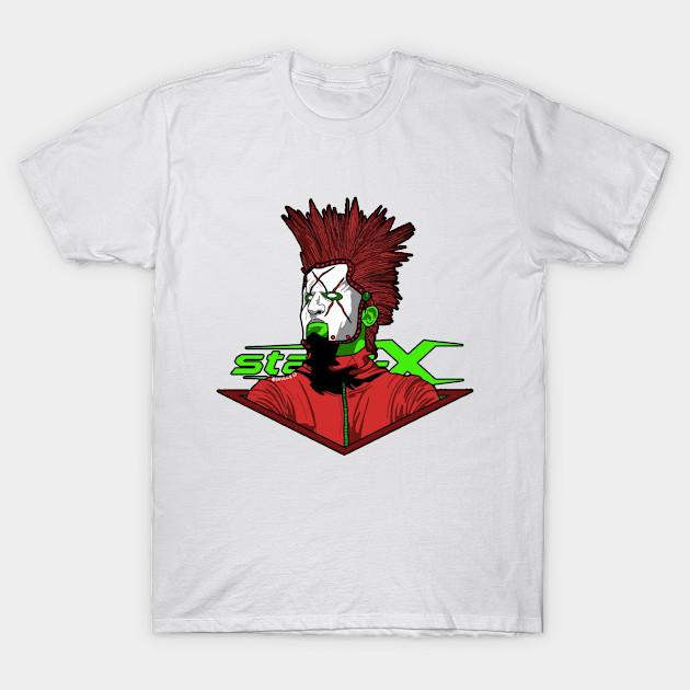 

Men Black Print T-shirt Static-X No-Cut Transfer Paper Print Cotton Tshirt 4XL