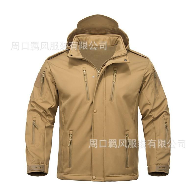 Chaifeng Outdoor Camouflage Soft Shell Jacket Men s Fleece Warm Windproof Casual L