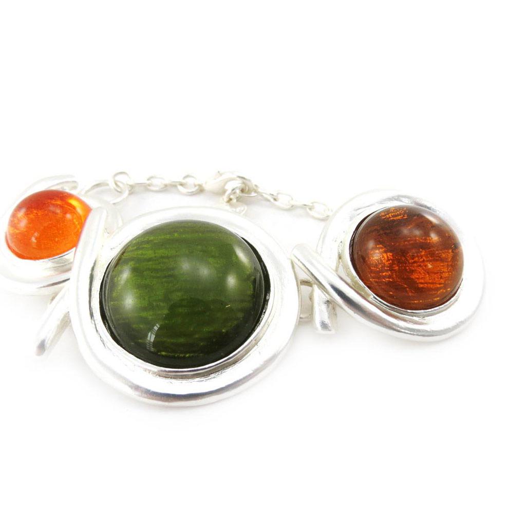 Dolce Vita [J3383] - Orangegrünes Designer-Armband „Dragibus“.
