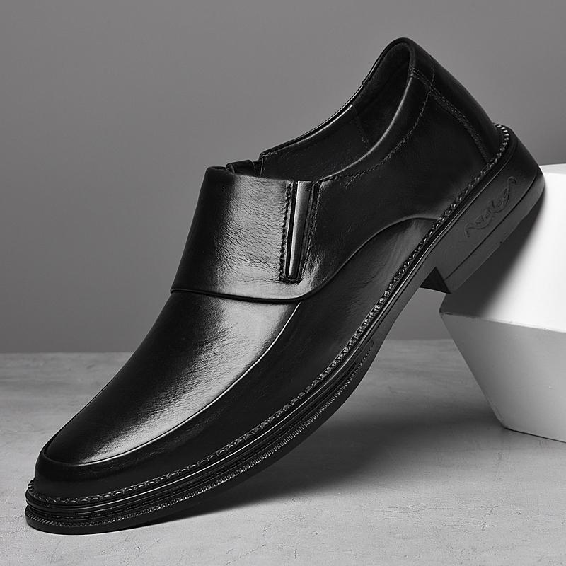 Mode Hög Kvalitet Herr Loafers Äkta Läder Herr Business Skor Klassiska Vintage Herr Fritidsskor Allmatch Herrskor för Bröllop