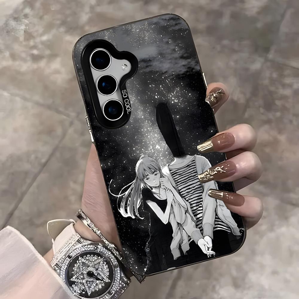 

Goodnight Punpun Cool Anime Phone Case For Samsung S25 Ultra S23 S22 S21 S20 Ultra Plus S24 Fe A54 A55 Color Silver Cover Samsung S24