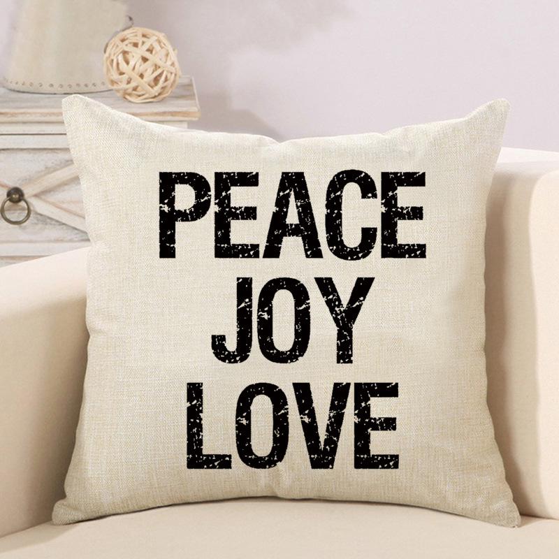 Creative life letter hug pillowcase home decoration car sofa cushion set outdoor products