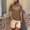 Men's Popular T-shirt Printed Round Neck Short Sleeve T-shirt