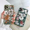 Luxury Camellia Flowers Phone Case For iPhone X XS XR 15 14 Plus 13 12 11 Pro Max Mini 7 8 Plus SE Fashion Shockproof Back Cover