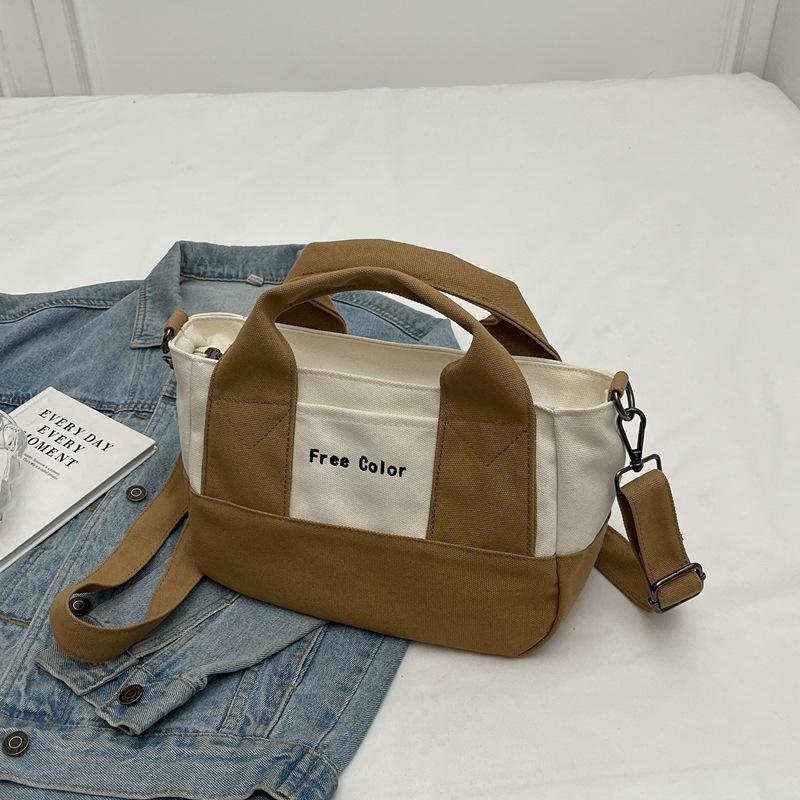 

Вишита літерами полотняна сумочка для жінок, які їдуть на роботу, модна сумочка великої місткості для зрощення хакі