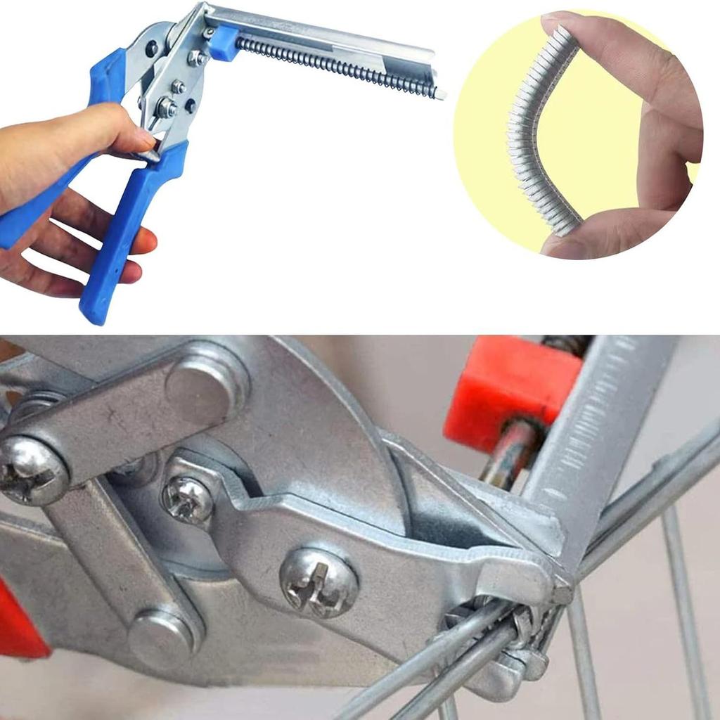 600pcs M Clips Staples Hog Ring Plier Tool Chicken Mesh Cage Wire Fencing Anti-slip Handle Stainless Steel Hand Tools