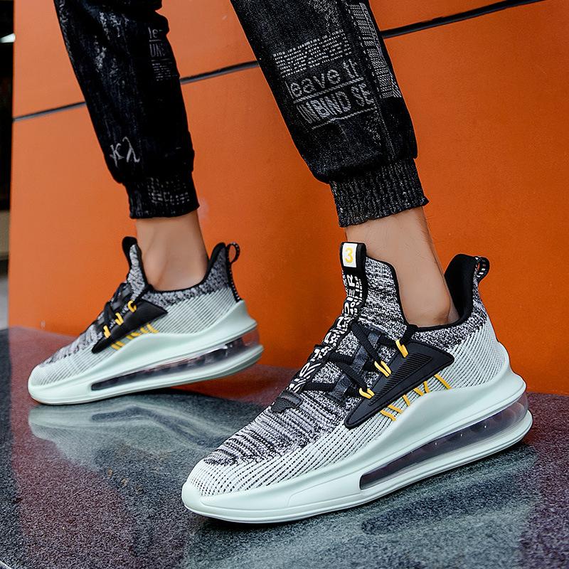 Men's low-top shoes full palm air cushion breathable ultra-light soft-soled running shoes casual sports shoes basketball shoes