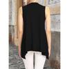 Women Elegant Solid Color Lightweight Sleeveless Open Front Long Duster Vest