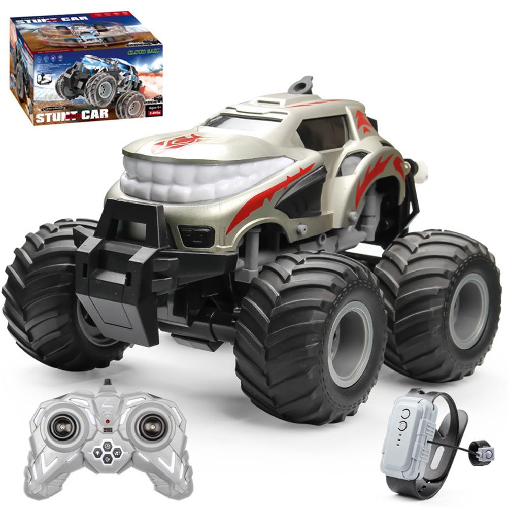 Remote Control Car For Children Off-road Climbing Dual Rc Stunt Car With Spray And LED Lights Birthday Gifts For Boys Girls