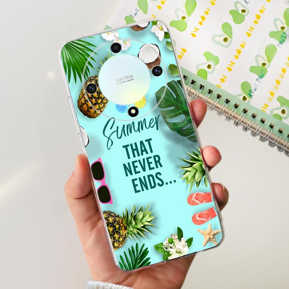 For Honor X9b 5G Case ALI-NX1 Cute Cat Butterfly Painted Cover Soft Silicone Phone Cases For Honor X9b X 9b HonorX9b Soft Fundas