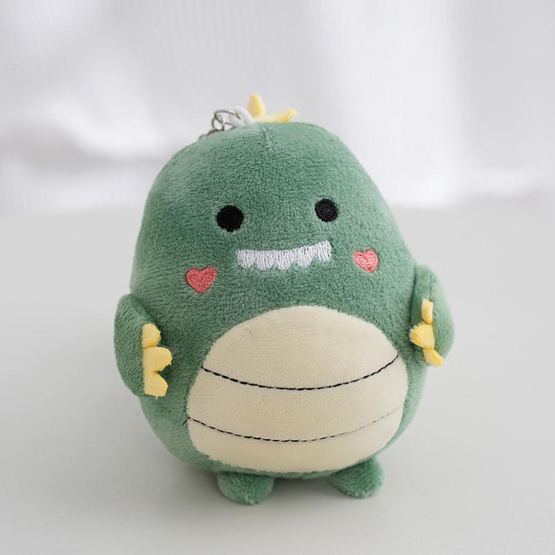 Adorable Plush Dinosaur Keychain Cute Fat Ball Dinosaur Backpack Accessory Soft Pp Cotton Stuffed Animal