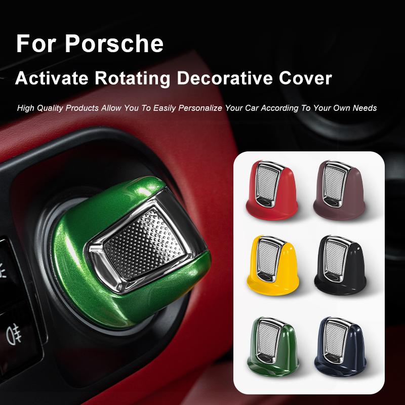 Multi-color Car Ignition Start Engine Stop Button Knob Bracket Decoration Cover For Porsche Cayenne 9YA.1 Panamera 971 2017-2023