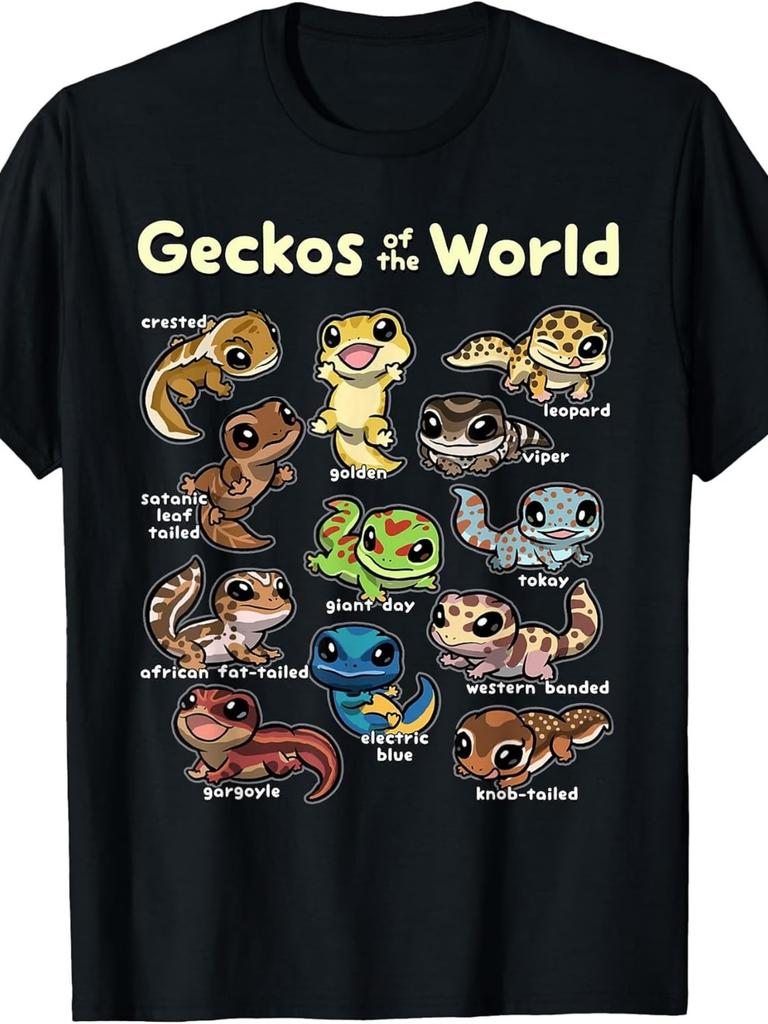 Geckos Shirt Kawaii Geckos of The World Gecko Lovers T-Shirt.Jpg Same Style for