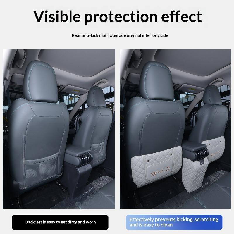 For BYD ATTO3 Car Specialized Kick Mat Front Seat Back Pad Rear Row Anti Kick Mat Dirt Resistant Auto Interior Protective