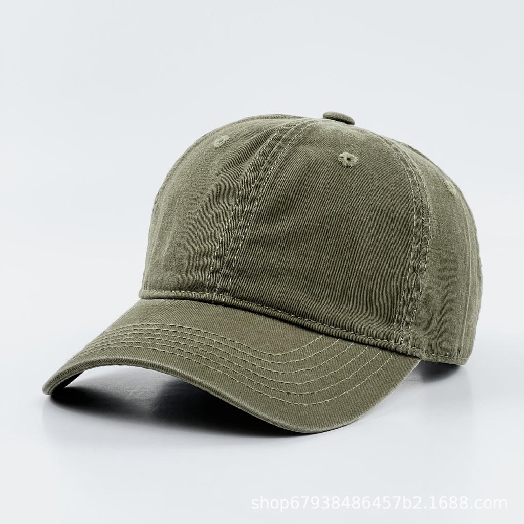 Light plate pure cotton cap men's and women's four-season sunscreen sunshade casual versatile washed baseball cap Europe and America