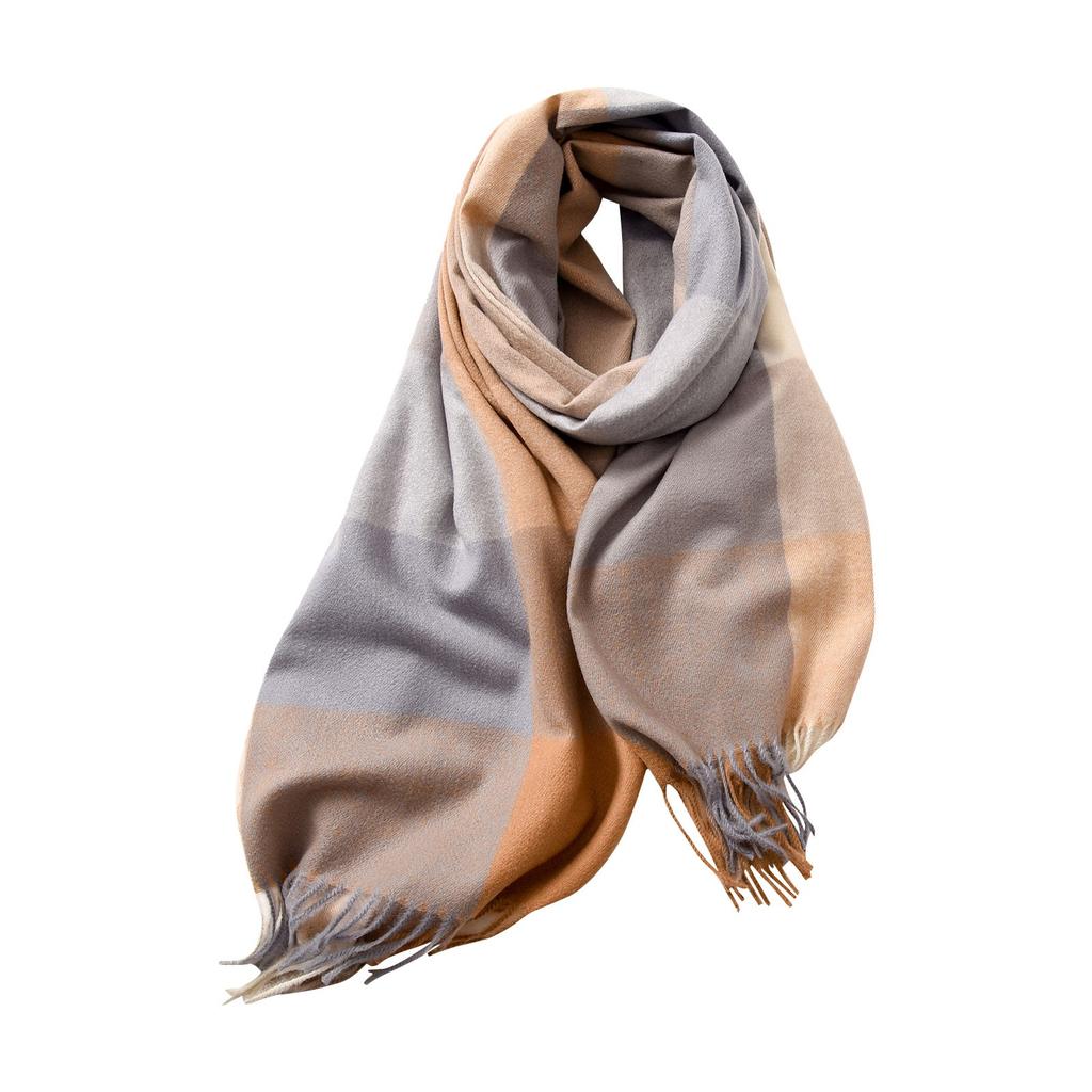 Scarf Striped Plaid Large Shawl Elegant And Winter Warm Scarf