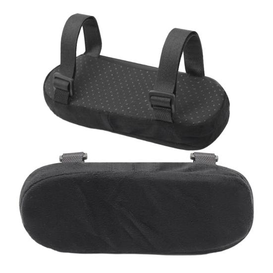 

2 шт. подлокотник для офисного кресла с регулируемыми ремнями, пена с эффектом памяти, чехол для подлокотника игрового кресла, многоцелевая подушка для поддержки локтя 2pcs