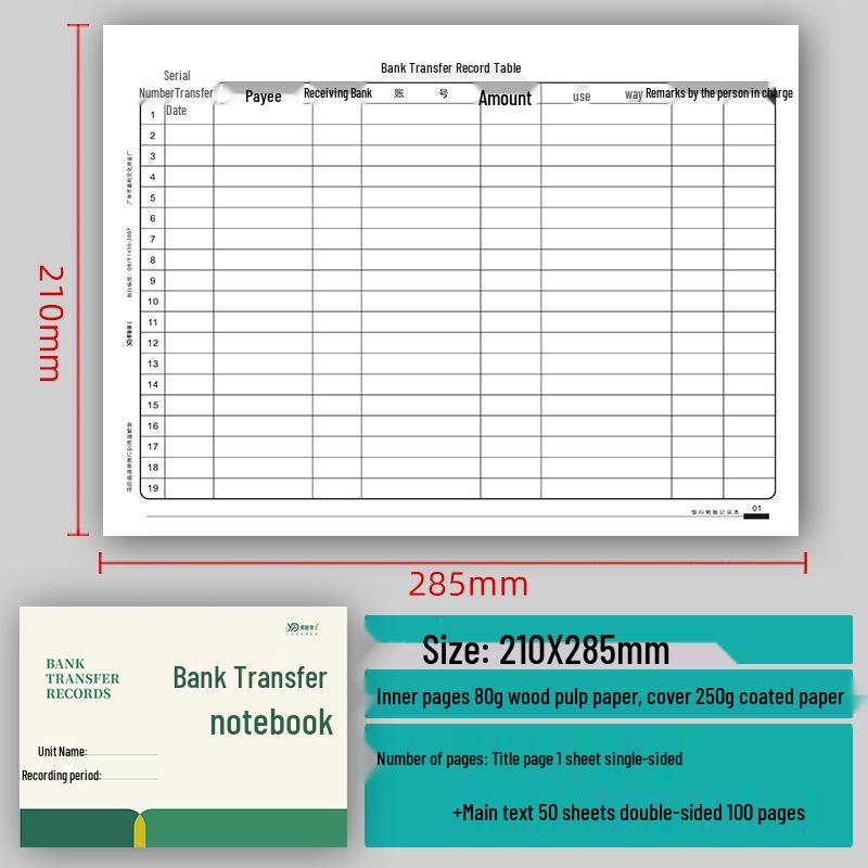 Custom A4 Invoice Registration, Financial & General Invoice Ledger