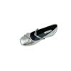 Silver ballet shoes increase height by 4 cm French one-word rhinestone belt Spring and summer 24 new square round head shallow mouth women's shoes