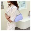 Minimalist Corduroy Crossbody Bag for Women, Single Strap Shoulder Tote, Zipper Closure Mini Square Handbag, Soft Casual Daily Purse