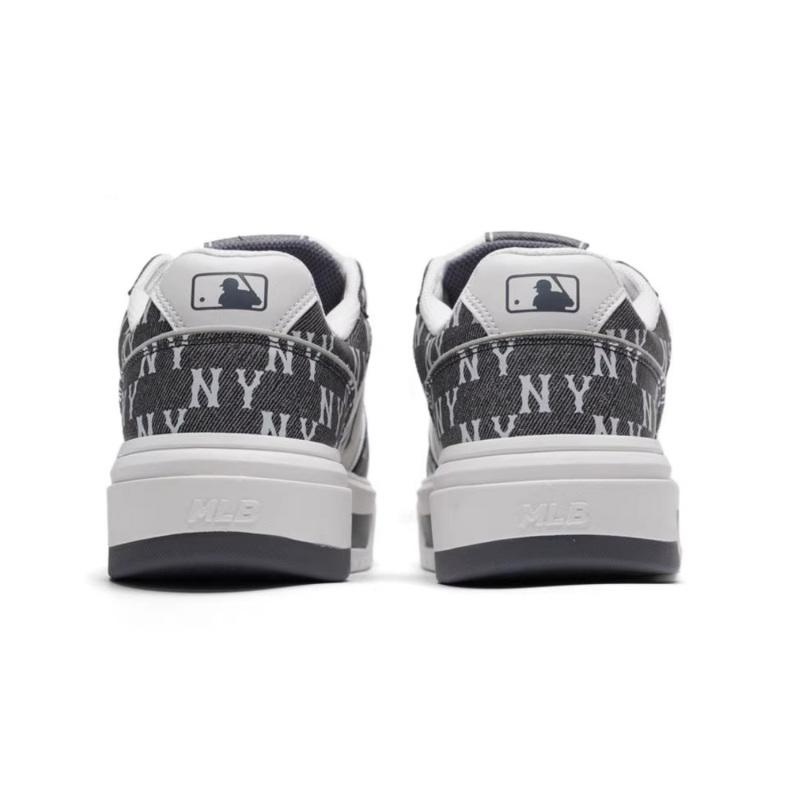 MLB New York Yankees Height Increasing Breathable Slip Resistant Low top Casual Shoes Unisex Charcoal Gray Sneakers 3ASXM026N-50CGS