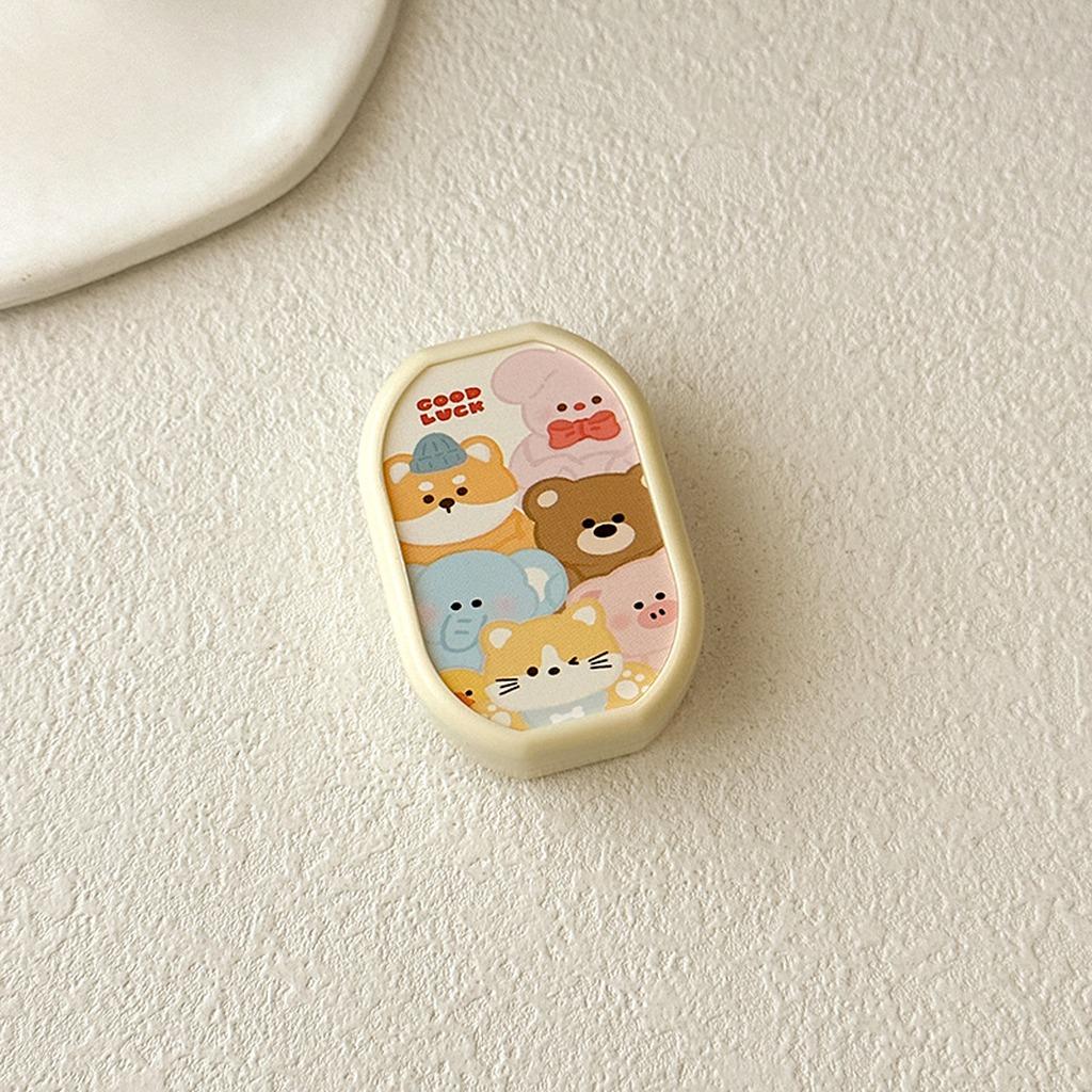 Portable Lens Companion Box Compact Cute Cartoon Lens Box Contact Lens Case Pp Material For Backpack Work Daily Home Storage