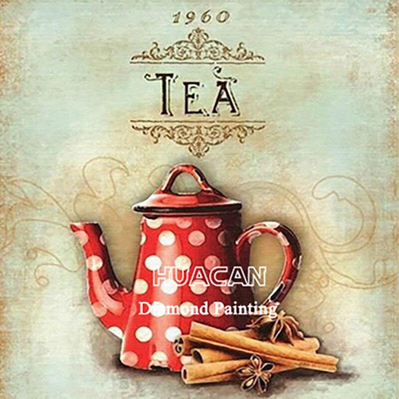 5D DIY diamentowe malowanie filiżanka kawy diamentowe hafty dekoracje ścieg krzyżykowy w pełni z okrągłych wierteł Home Decor instrukcja sztuka prezent