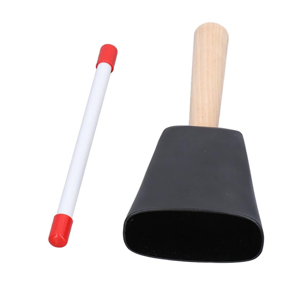 Wooden Handle Steel Cowbell Noise Maker Early Education Percussion Musical Instrument