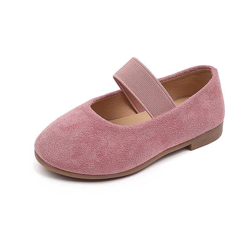 

Girls Flats Slip-on Soild Color Versatile Kids Princess Shoes Candy Color 2025 Brand New Children Leather Shoes Elegant Sweet 21 розовый