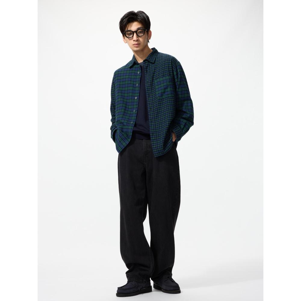 Uniqlo Flannel Check Shirt LOng Sleeve O