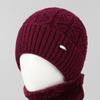 Middle-aged hat women's winter wool hat the elderly fleece warm knitted hat cotton