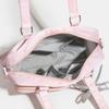 Japanese Style Nylon Itabag Large Capacity Cute Bow Decor Transparent Display Bag Crossbody Bag