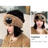 Frauen Caps Winddicht Gläser Hut Plüsch Winter Mode Gorros Kappe Befestigung Stapeln Gestrickte Hüte Frauen Persönlichkeit Ski Cap