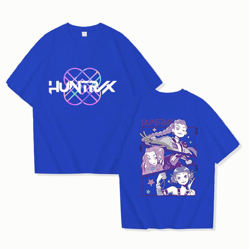 Kpop Dämonenjägerin Girlgroup Unisex Harajuku T-Shirt - Schmal geschnitten Hip Hop Stil Kurzarm Top