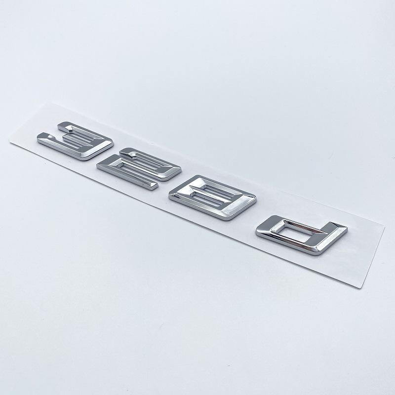 Insignias de Desplazamiento Trasero del Nuevo Serie 3 de BMW: Pegatinas 350d, 340d, 335d, 330d, 318d.
