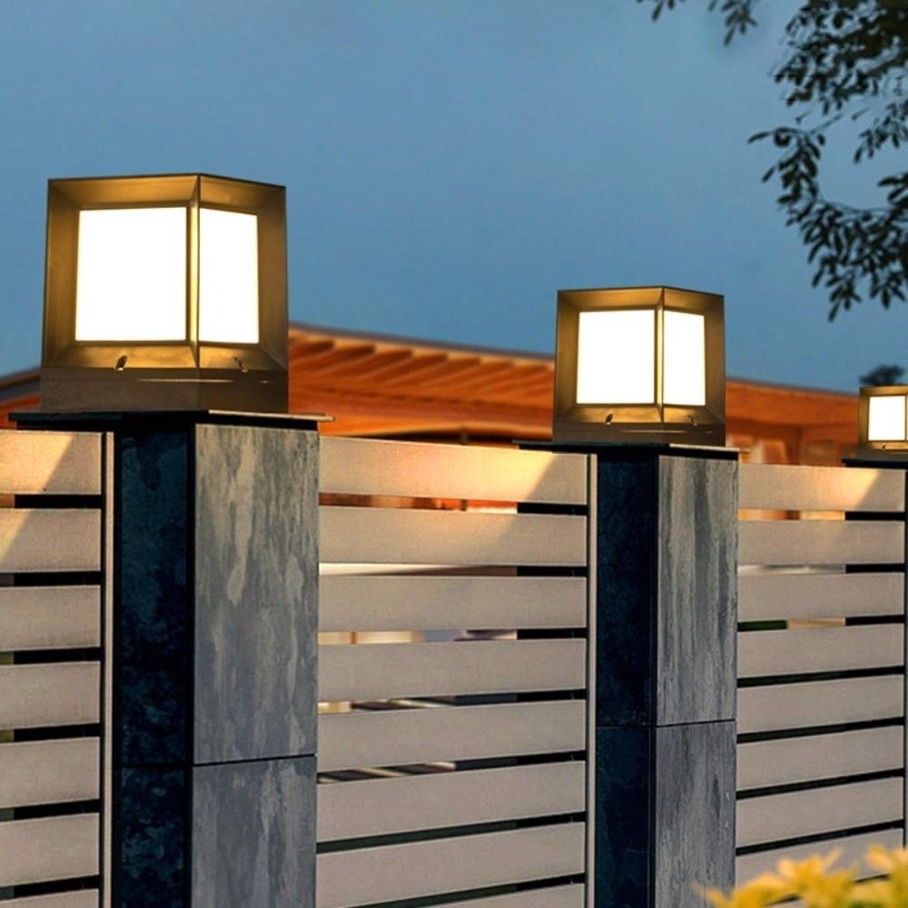 Modern E27 Led Outdoor Post Light Column Pier Enclosure Fixture Column Lights 220V IP54 Waterproof Electric Cap Lights Fence