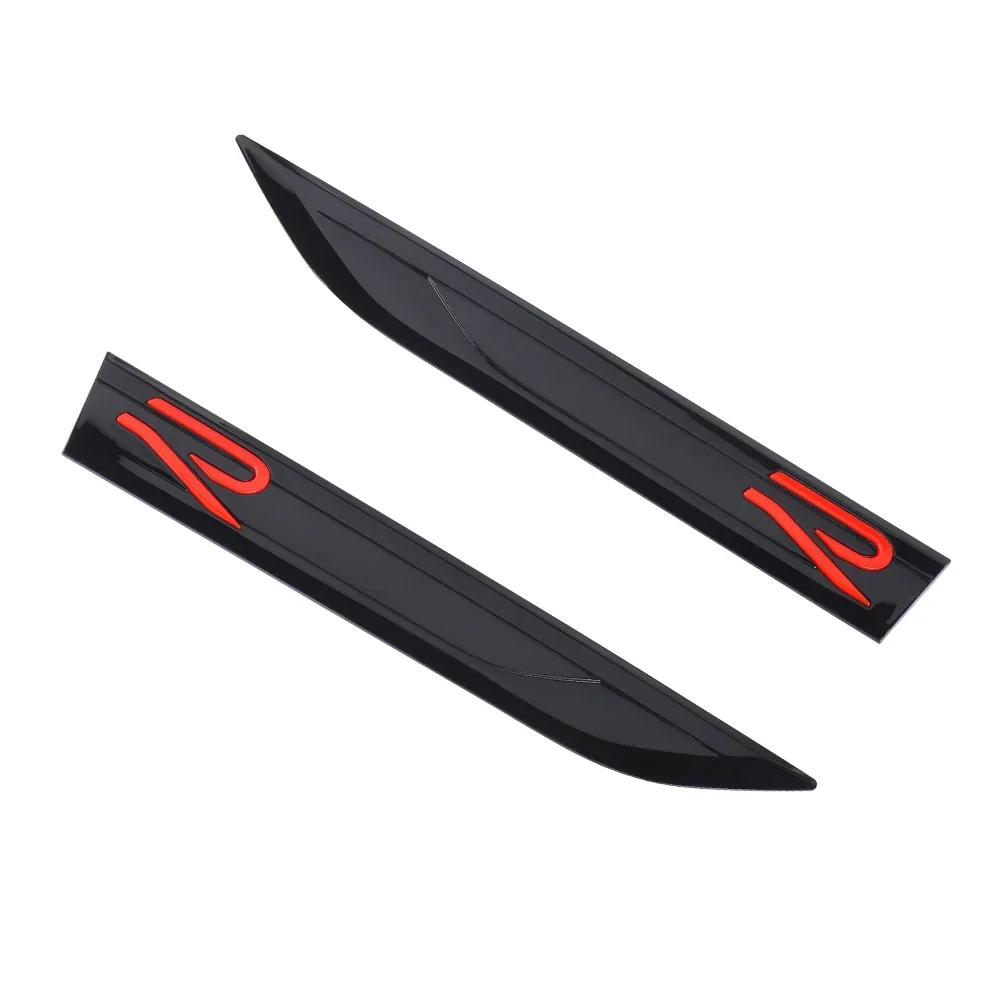 BPN1 2025 Hot 2pcs ABS R Logo Car Fender Side Wing Emblem Badge Sticker For Volkswagen VW Golf 5 6 7 Passat B6 B8 Tiguan R Line GTI P ly2