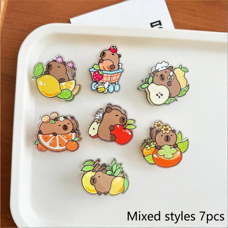 Lovely Cartoon Style Capybara Paper Clip Office Stationery Learning Supplies Note Holder Mini Pp Clip
