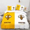 Set Copripiumino 2/3 Pezzi (Nessun nucleo), Set Biancheria da Letto con Motivo di Api, Copripiumino e Federe per Ragazzo e Ragazza, Misura per Letto Matrimoniale, Decorazione per Camera da Letto