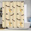 Halloween-themed Bat Moon Cloud Shower Curtain for Bathroom Decor Black Spooky Design Waterproof Fabric Perfect Gift Idea Size 1