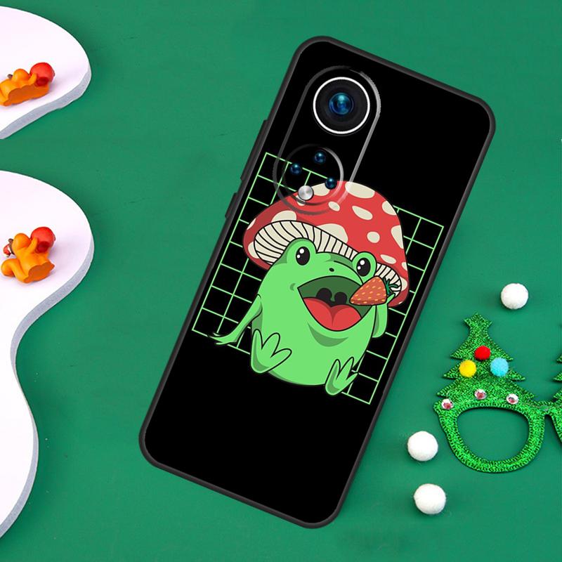 Cottagecore Fruit Strawberry Frog Case For Honor 200 Pro X9c X9b X9a X8a X8b X7a X6a X8 X9 50 70 90 Magic 5 6 7 Lite Cover
